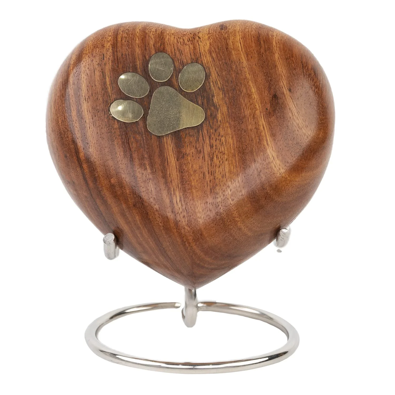 Wood Pet Memorial Urn for Dog or Cat Ashes